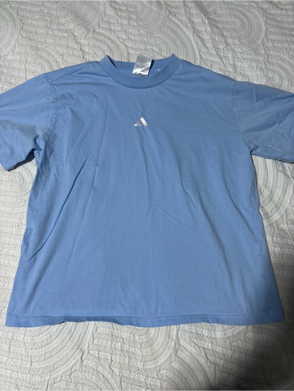 adidas Light Blue Short-Sleeve Crewneck Tee